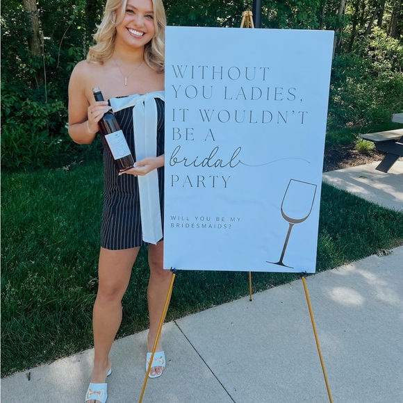 Black stripped mini dress with bow - Picture 5 of 5